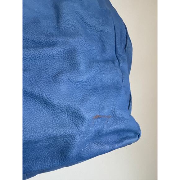 Free People Leslie Leather Boho Hobo Tote Bag in Blue - OS - Picture 6 of 8